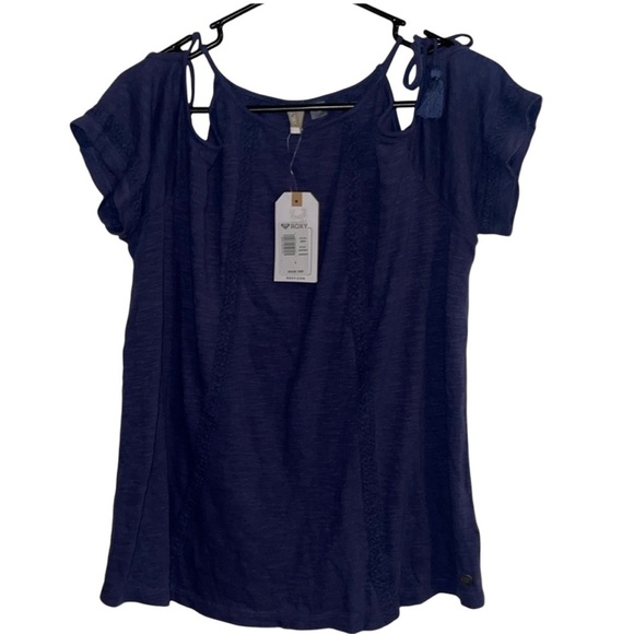 🌹NWT:ROXY OPEN SHOULDER TOP - Picture 1 of 7